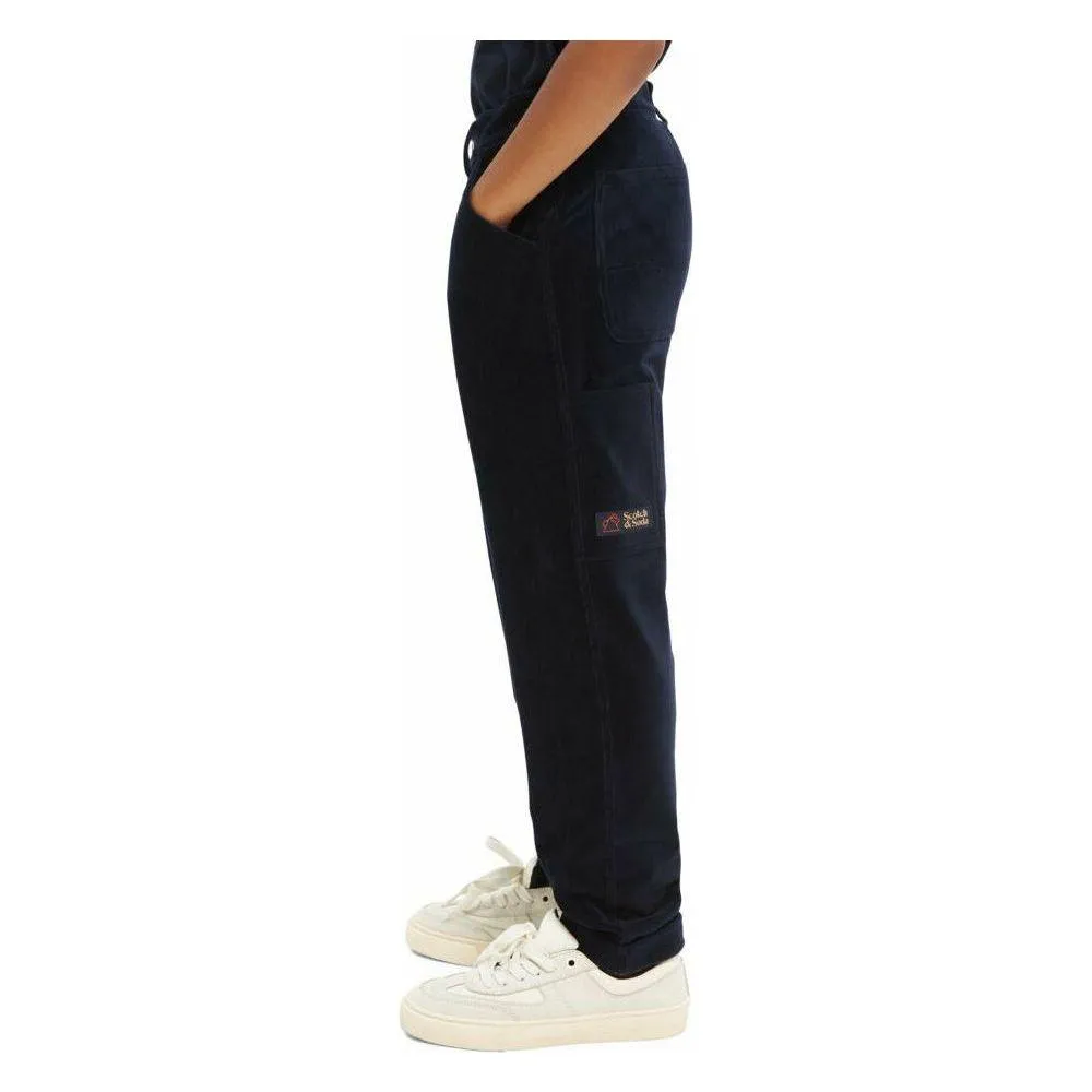 Knitted Corduroy Worker Sweatpants - Night