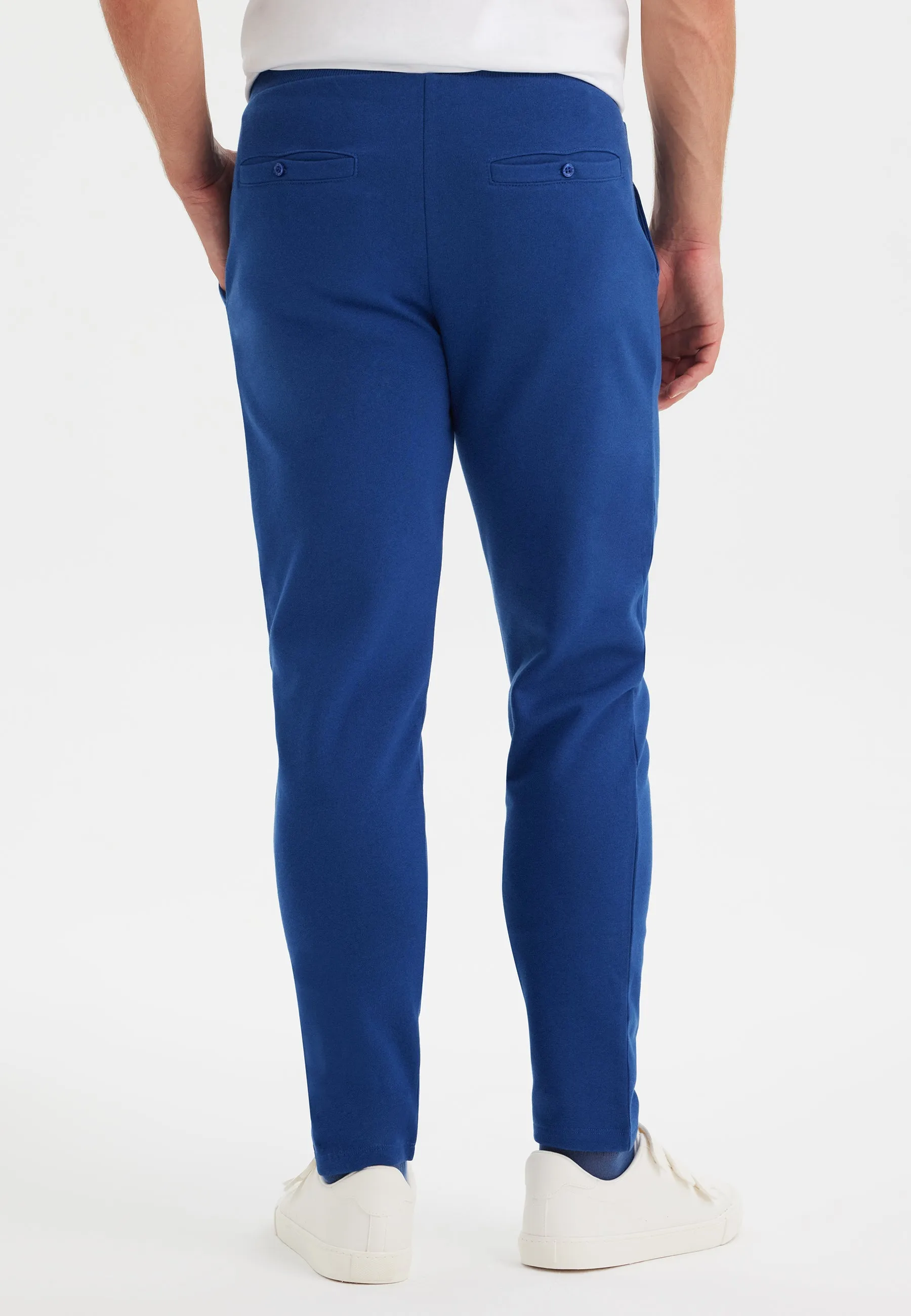 Koyu Mavi Basic Pamuklu Regular Fit Düz Paça Erkek Eşofman Altı CORE SWEATPANTS