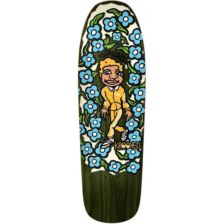 Krooked Skateboards Gonz Sweatpants Custom Shape Skateboard Deck 9.81"