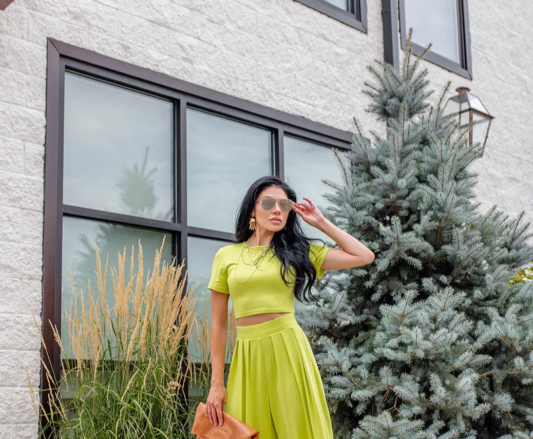 Lainey crop top ~ citrus