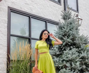 Lainey crop top ~ citrus