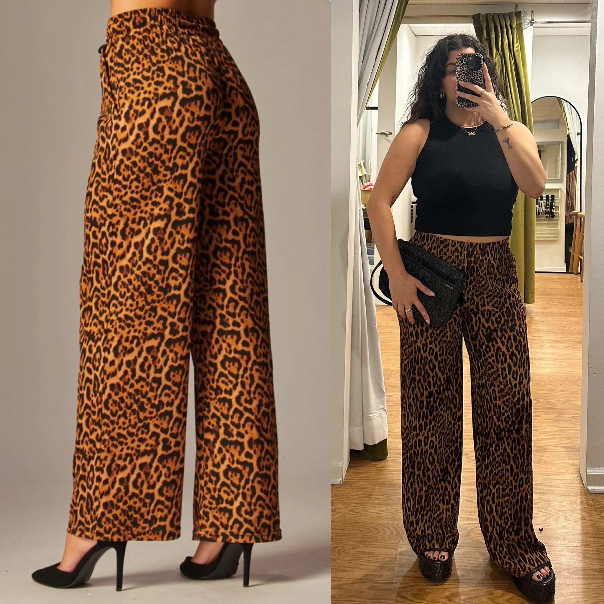 Las Vegas Leg Pants - Leopard