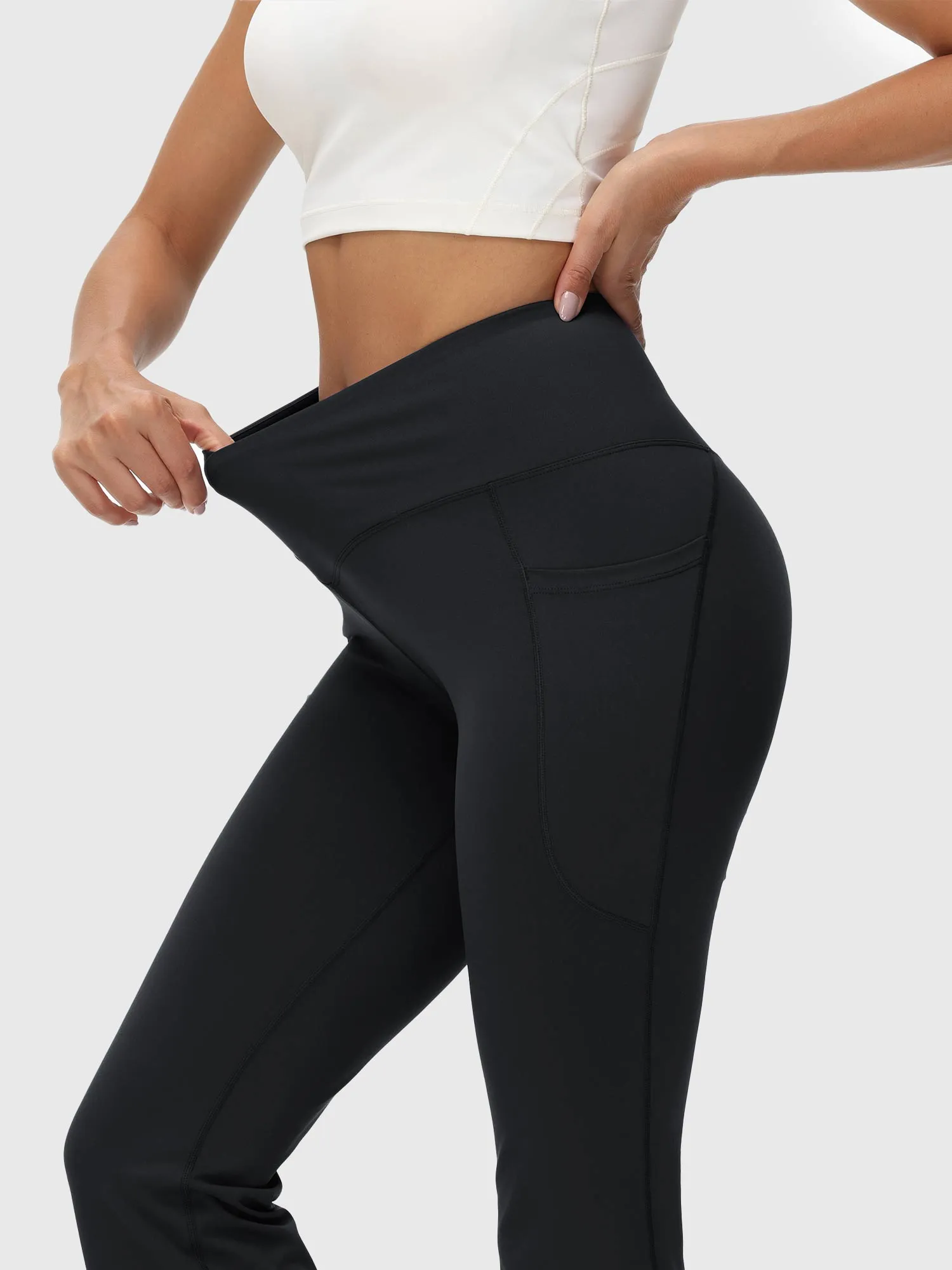 Laureate 34" Crossover High Rise Flared Pants