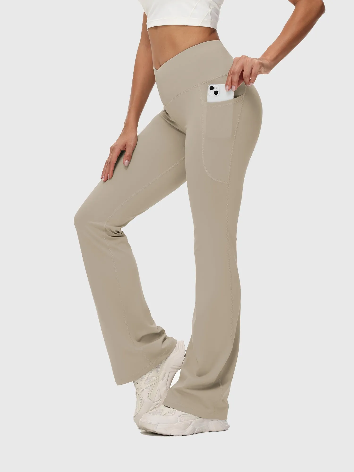 Laureate 34" Crossover High Rise Flared Pants