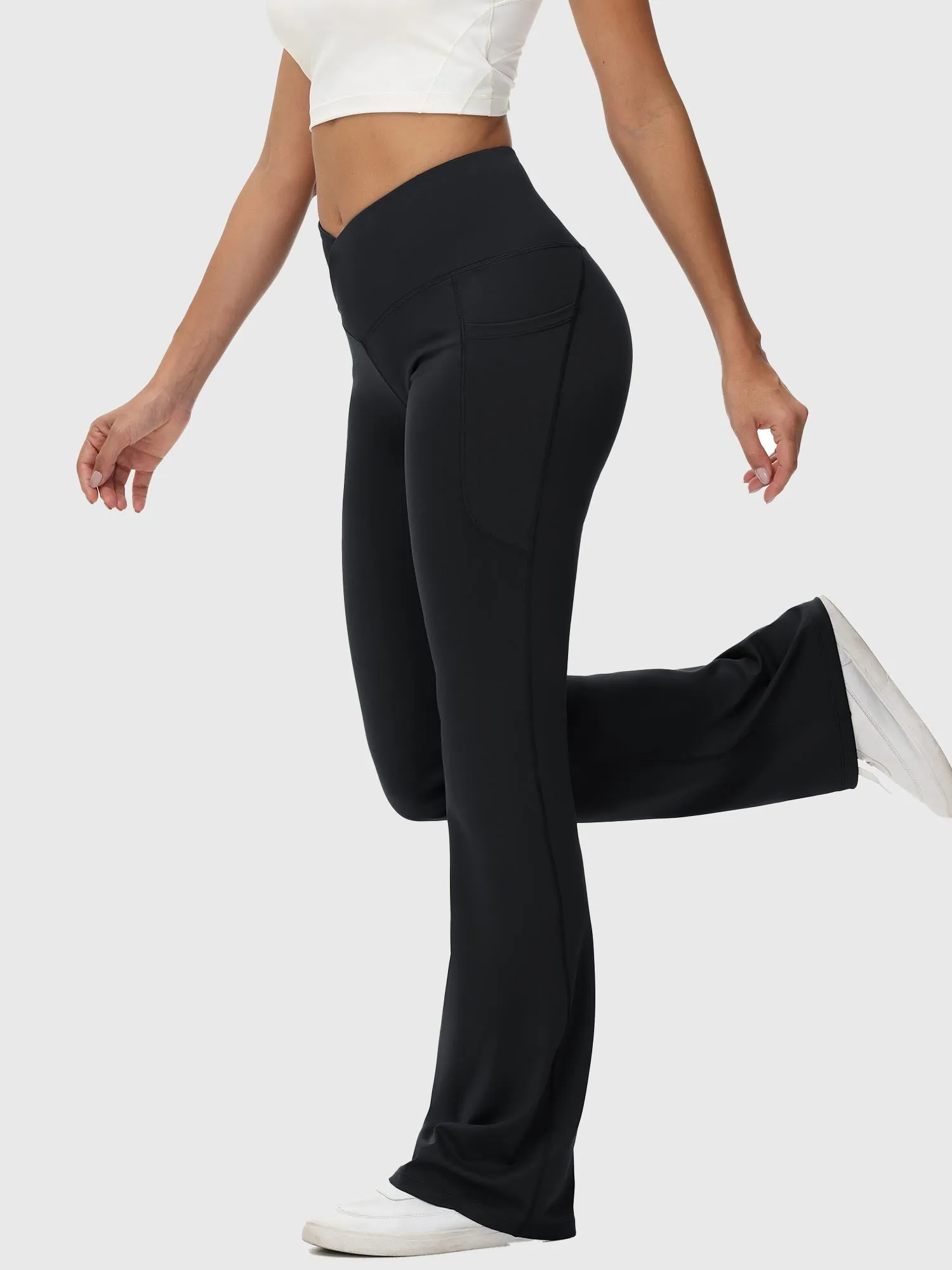 Laureate 34" Crossover High Rise Flared Pants