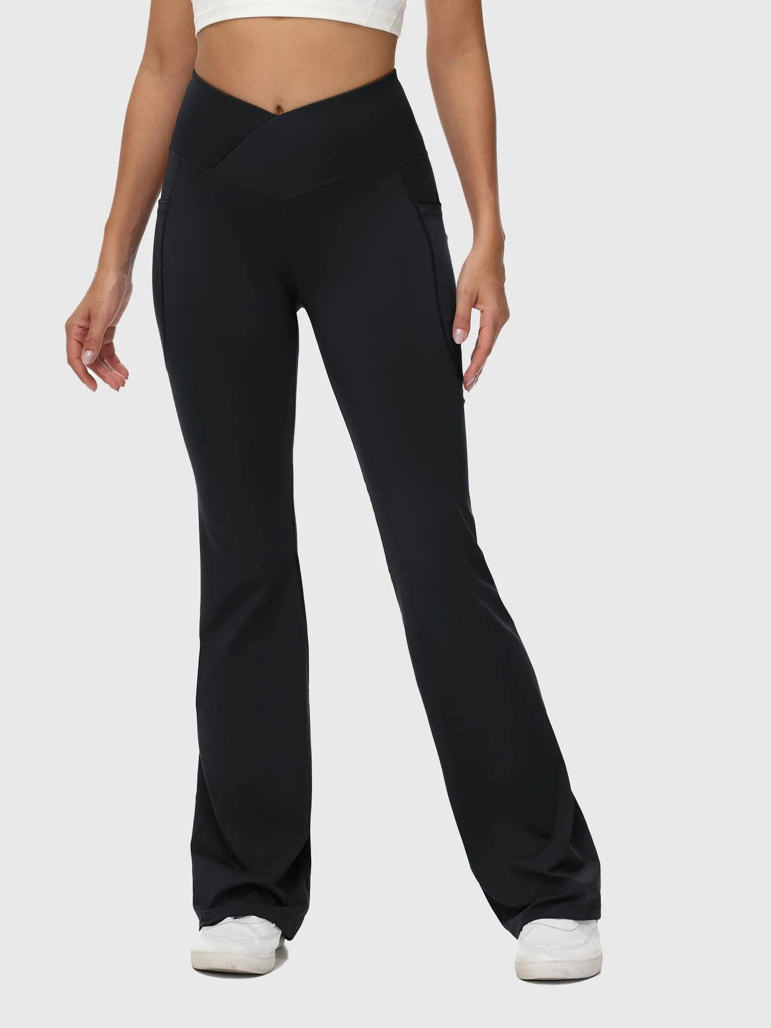 Laureate 34" Crossover High Rise Flared Pants