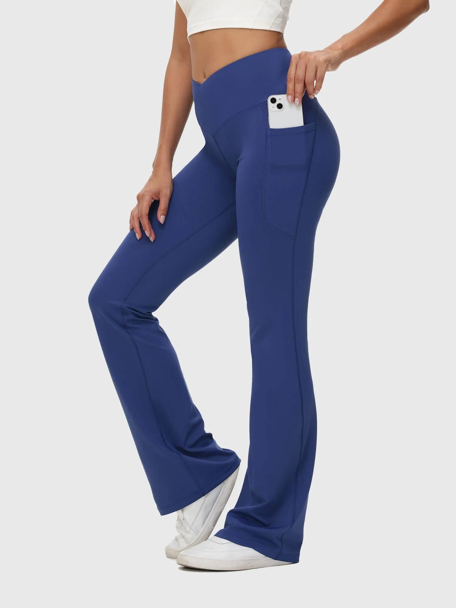 Laureate 34" Crossover High Rise Flared Pants