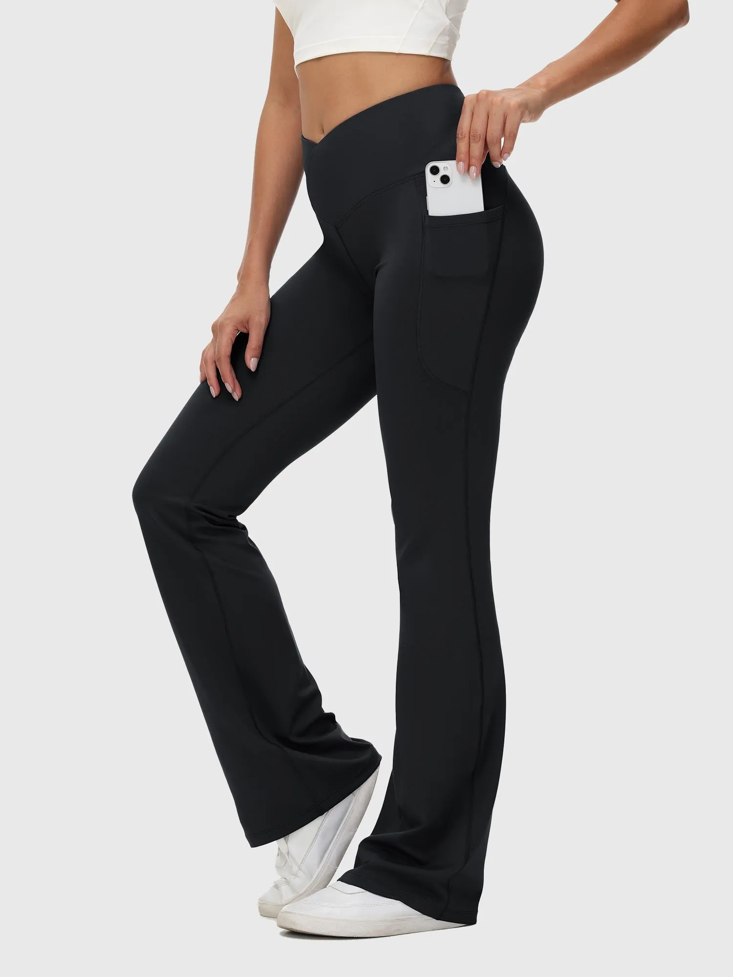 Laureate 34" Crossover High Rise Flared Pants