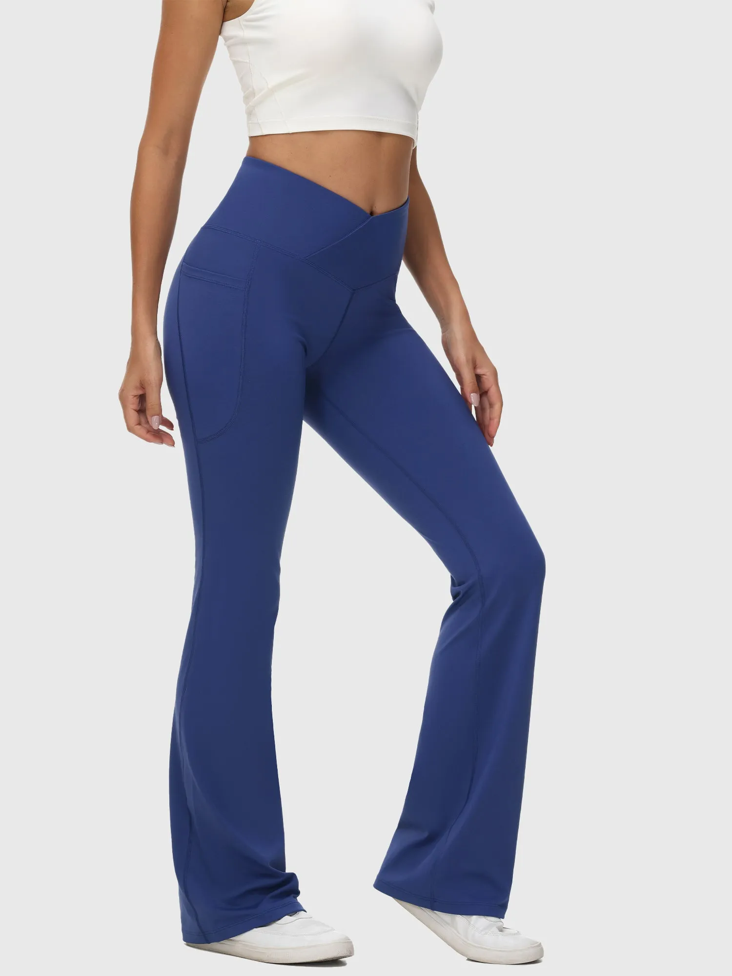 Laureate 34" Crossover High Rise Flared Pants