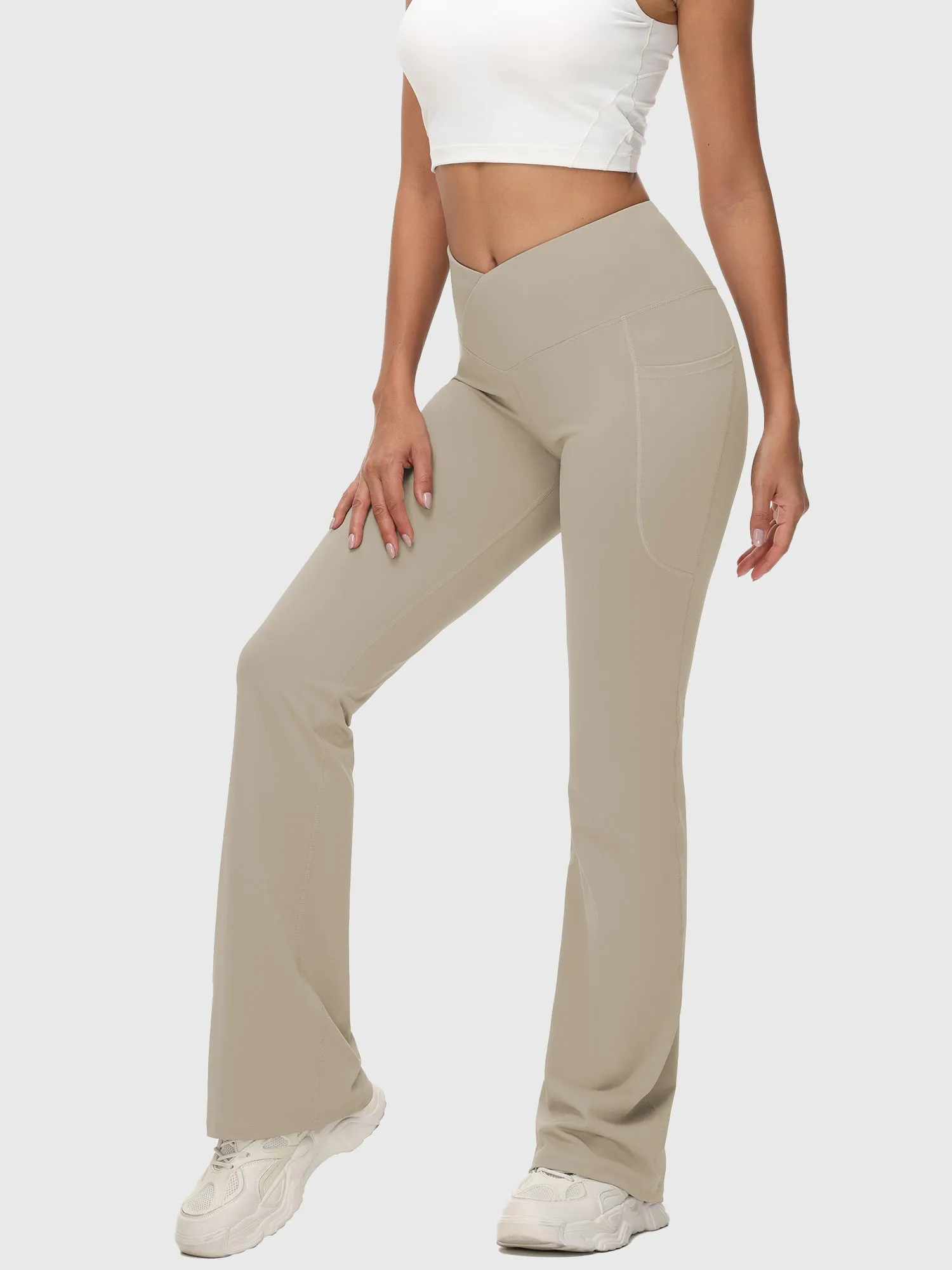 Laureate 34" Crossover High Rise Flared Pants