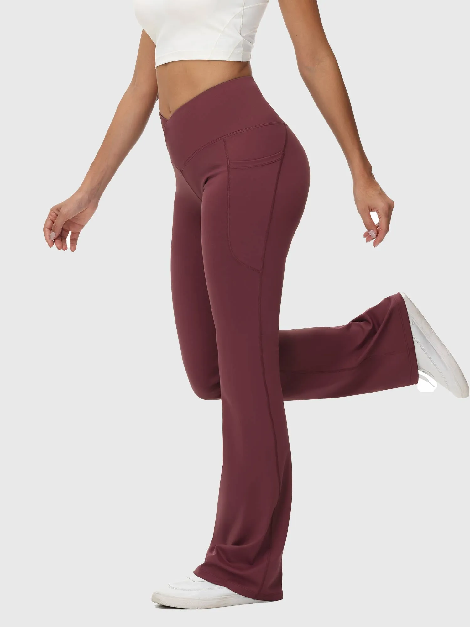 Laureate 34" Crossover High Rise Flared Pants