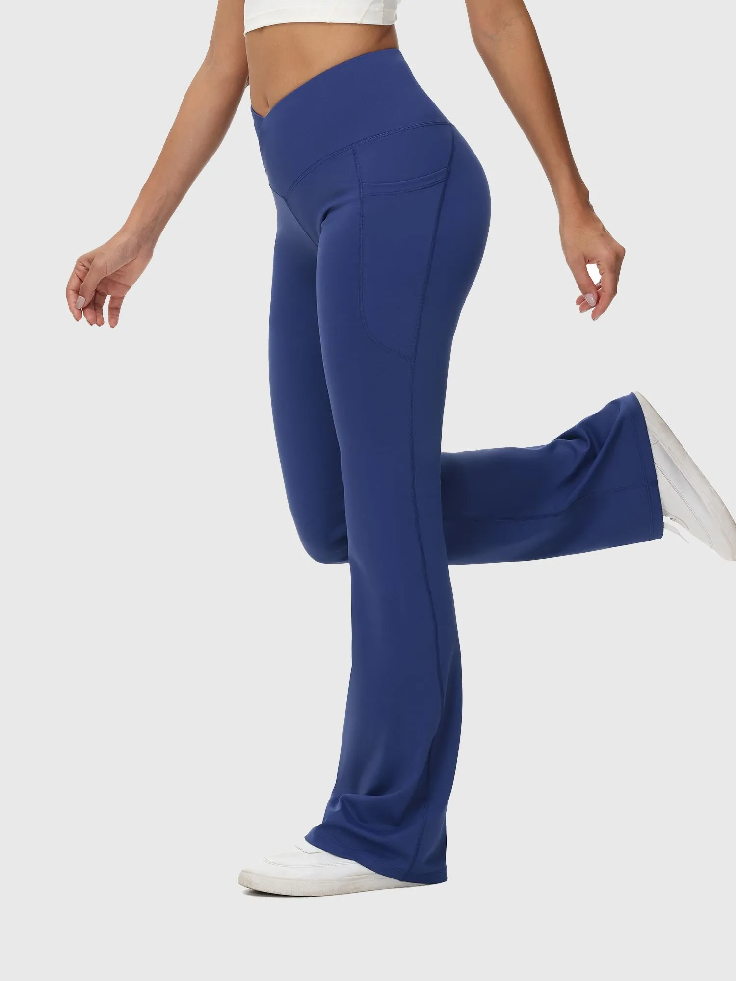 Laureate 34" Crossover High Rise Flared Pants