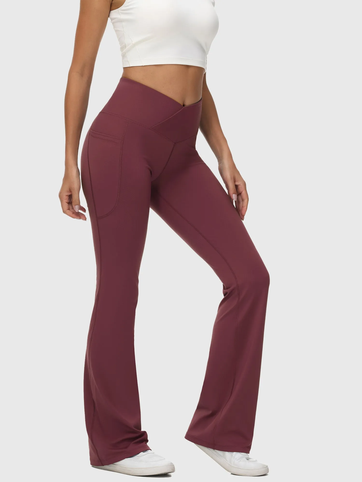 Laureate 34" Crossover High Rise Flared Pants