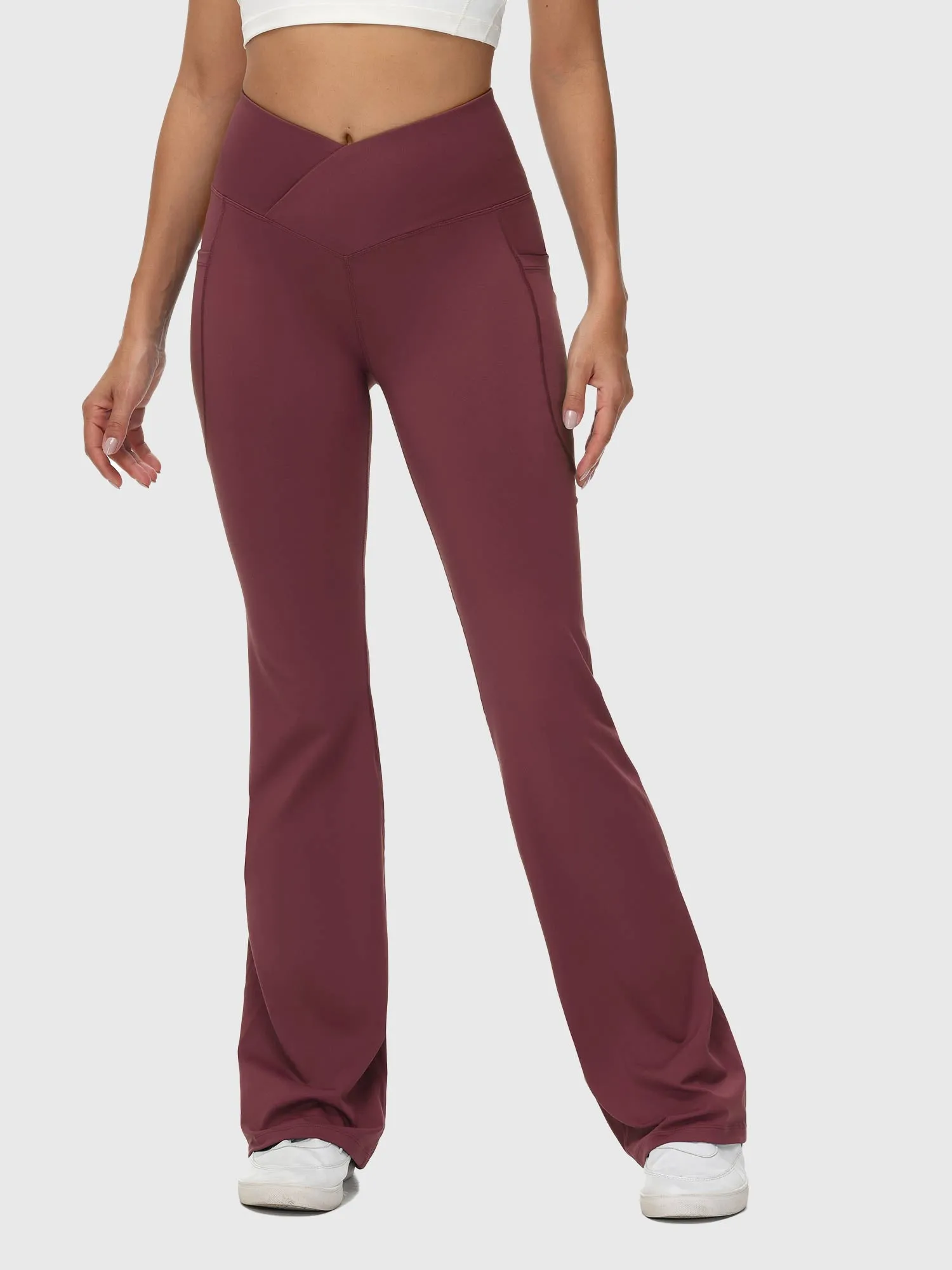 Laureate 34" Crossover High Rise Flared Pants