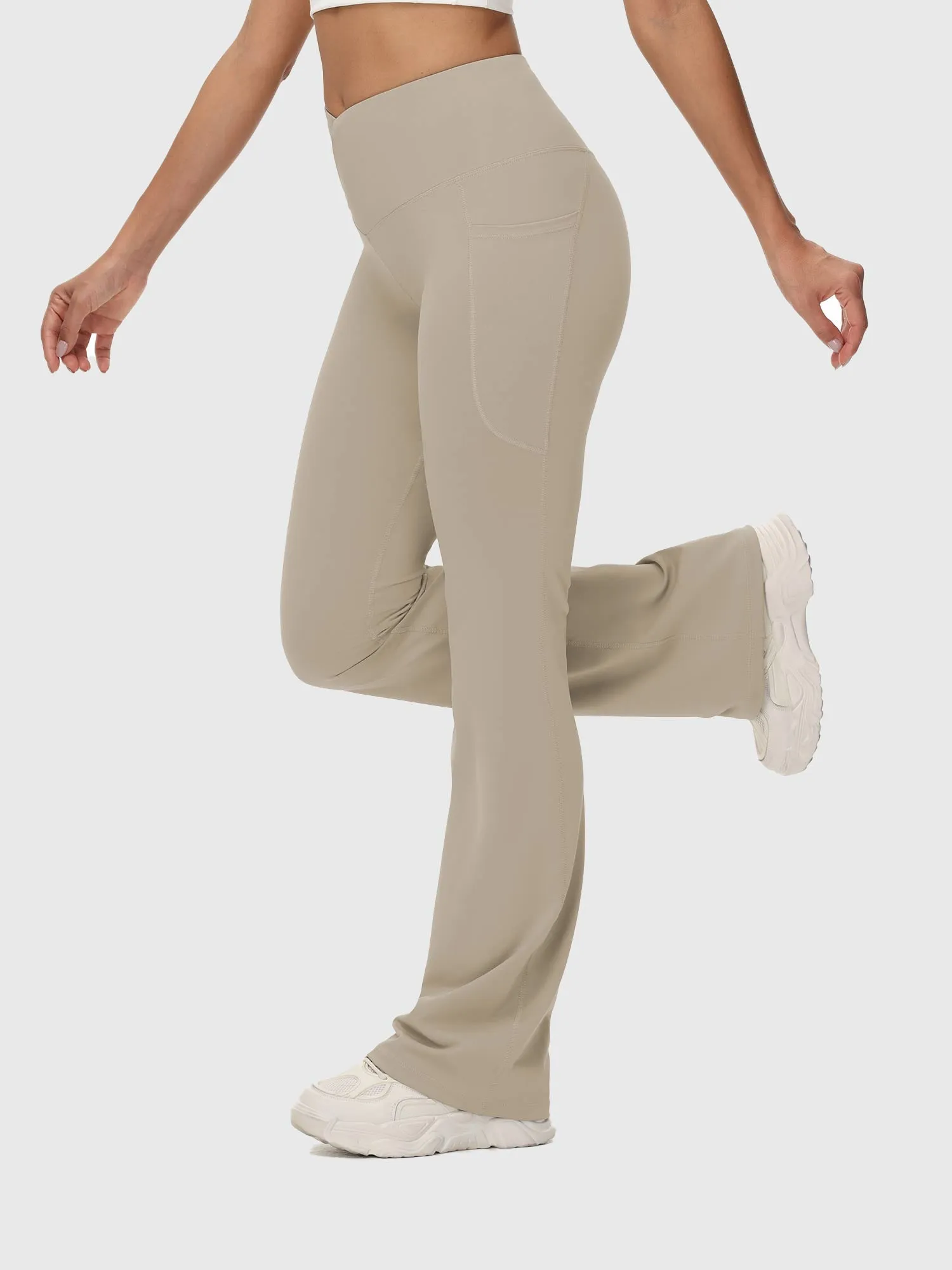 Laureate 34" Crossover High Rise Flared Pants