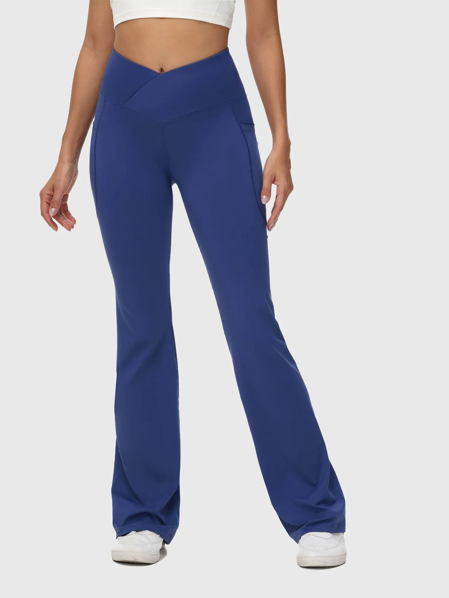 Laureate 34" Crossover High Rise Flared Pants