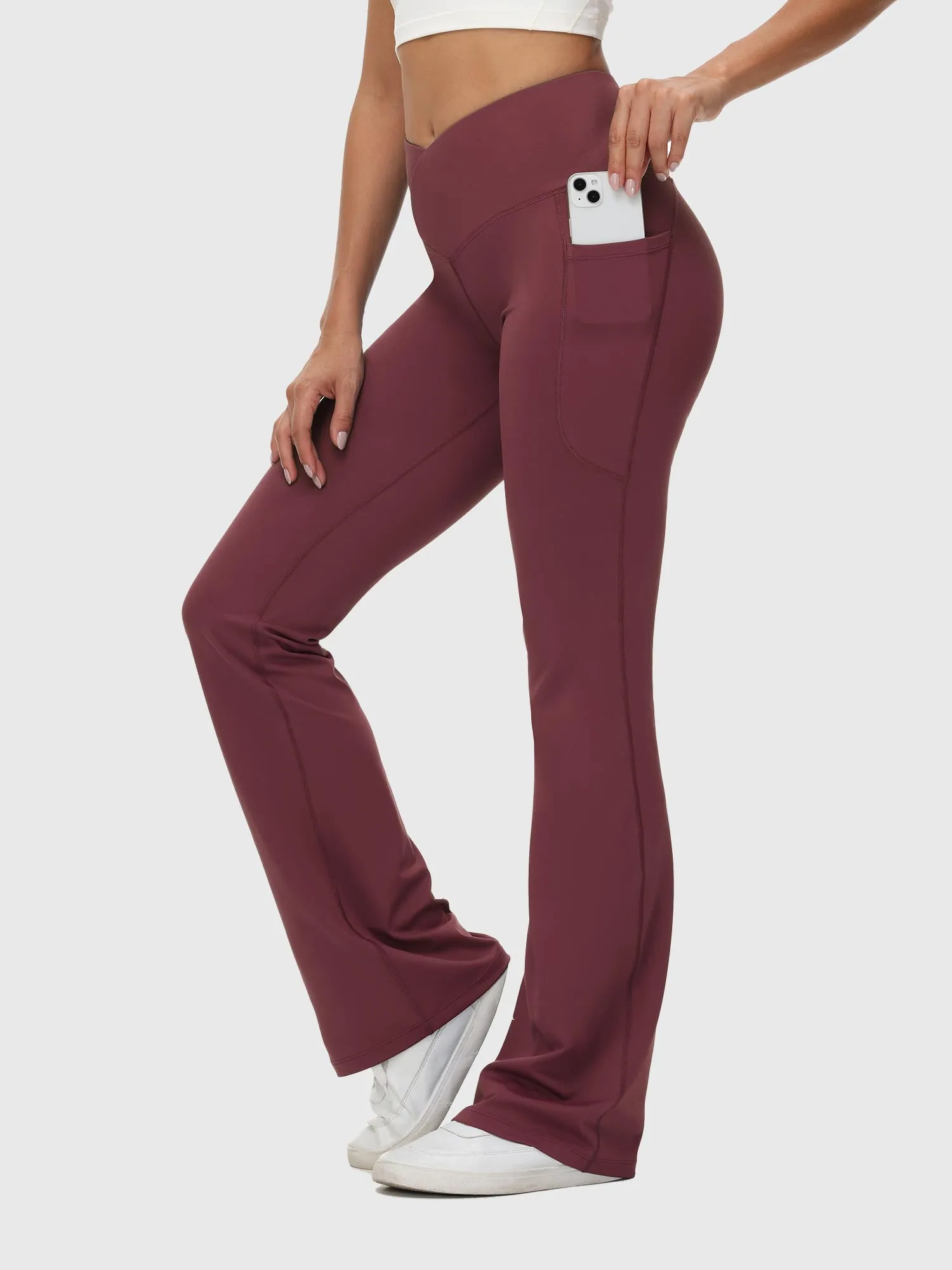 Laureate 34" Crossover High Rise Flared Pants