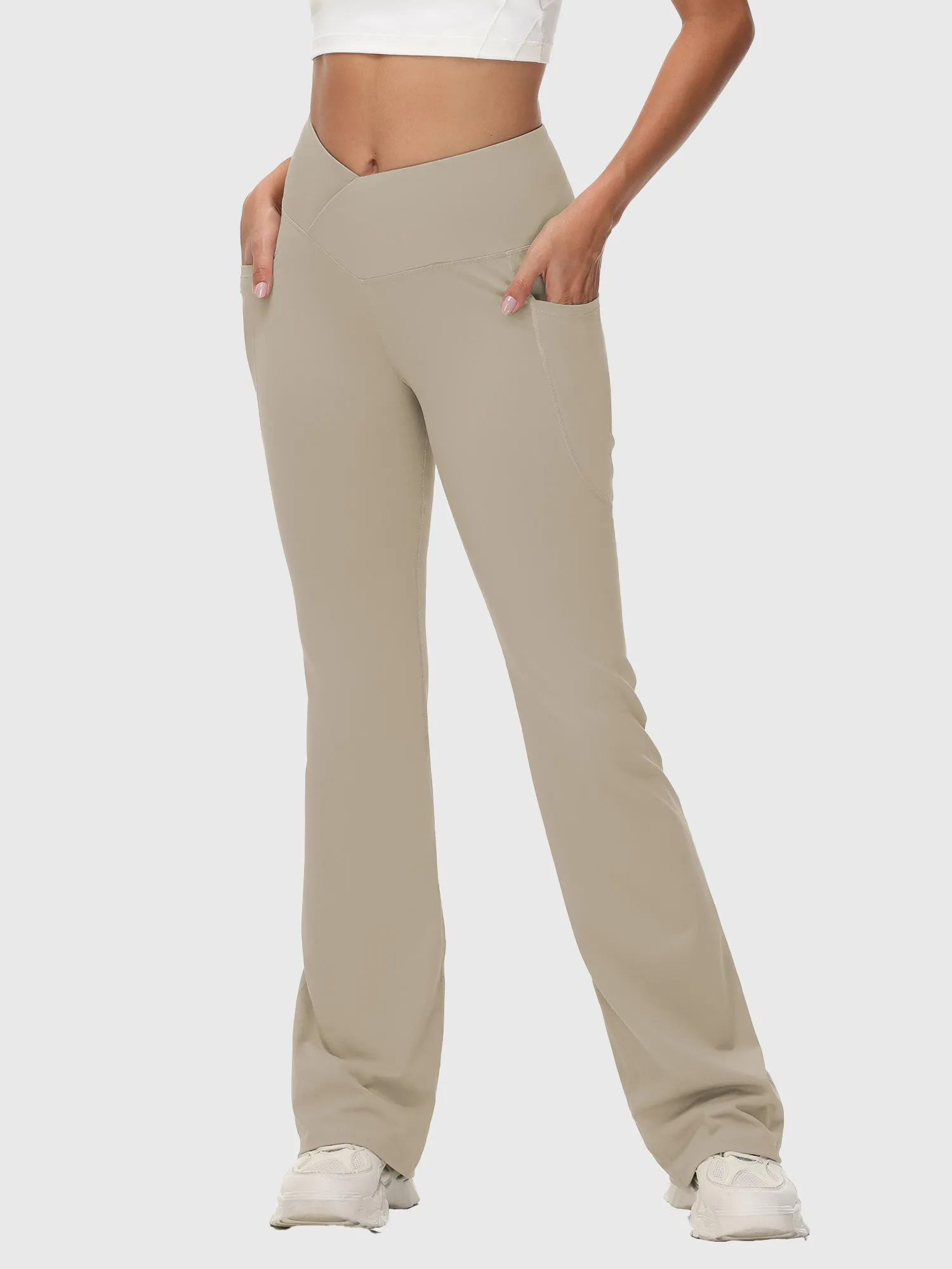 Laureate 34" Crossover High Rise Flared Pants