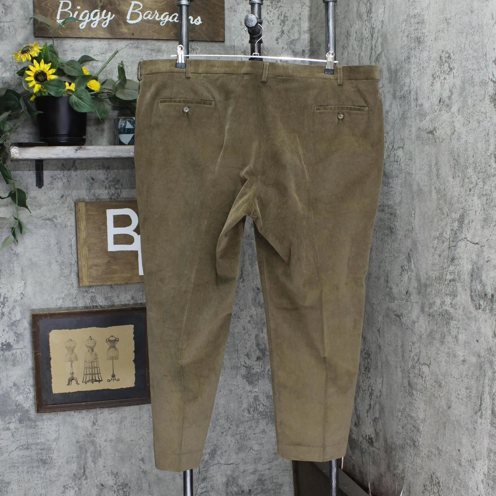 Lauren Ralph Lauren Mens Corduroy Stretch Dress Pants 1669252419f50c Brown 46x30