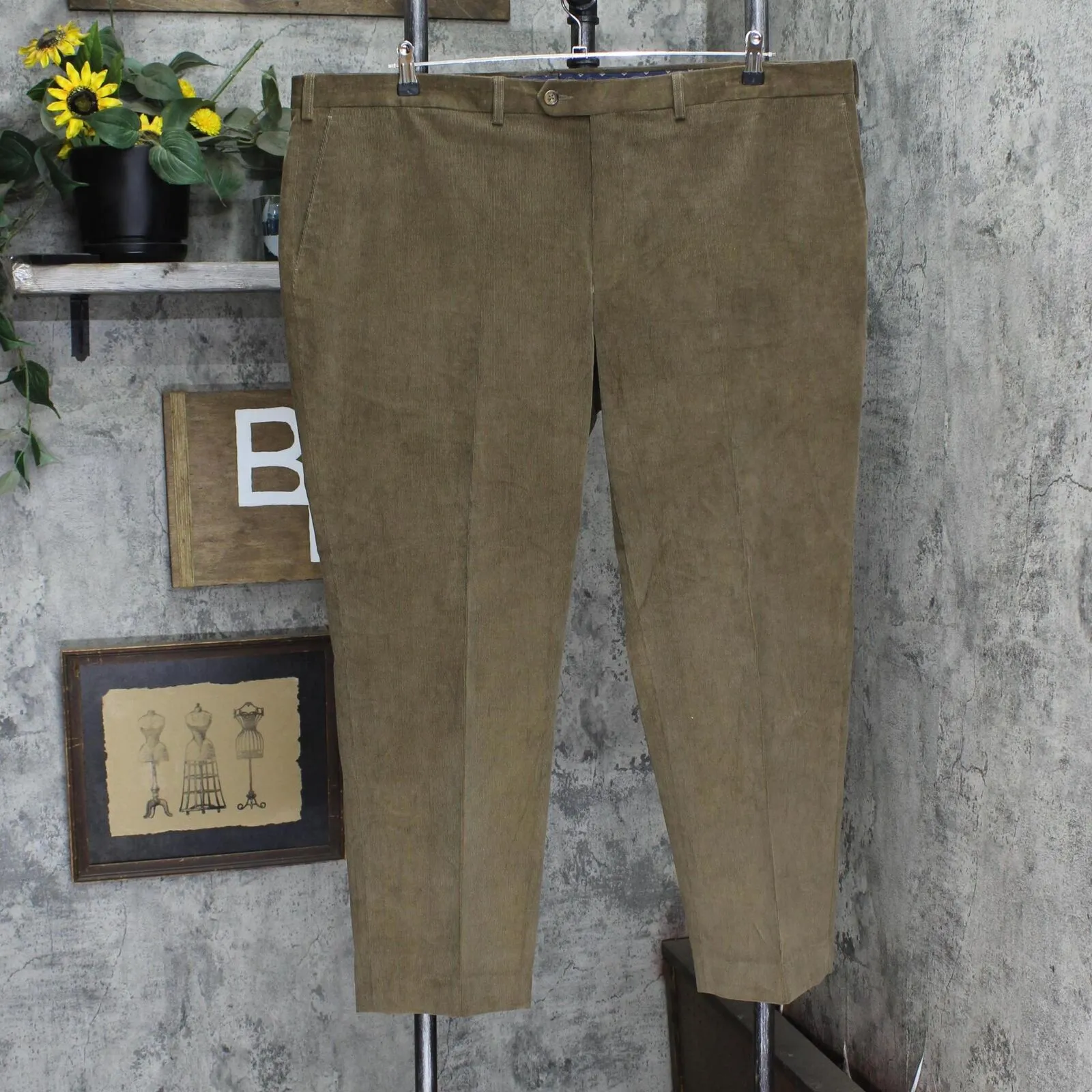 Lauren Ralph Lauren Mens Corduroy Stretch Dress Pants 1669252419f50c Brown 46x30