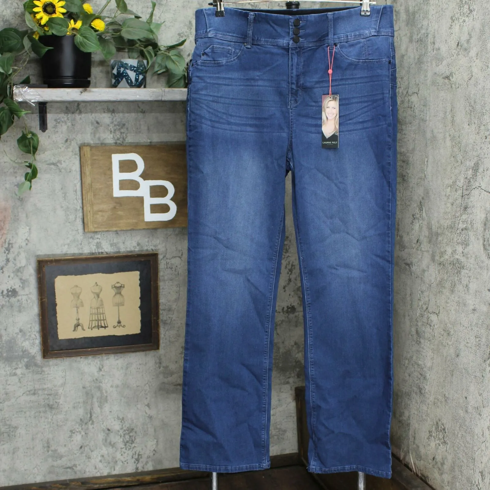 Laurie Felt Plus Tall Curve Silky Denim Boot Cut Jeans