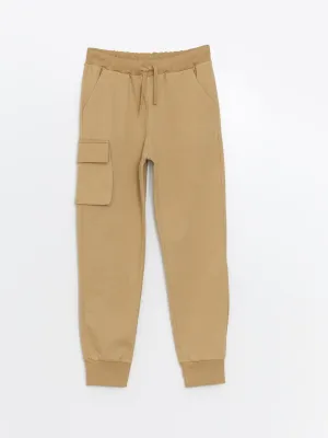 Lcw Kids Beige Elastic Waist Boy Cargo Sweatpants