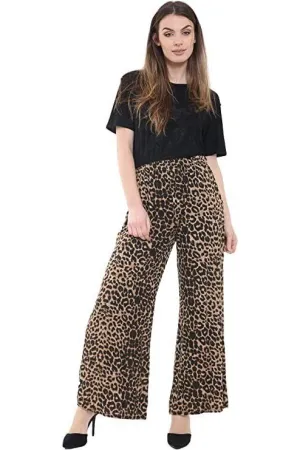 Leopard Print Palazzo Trouser