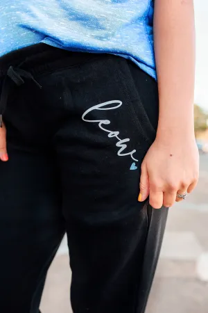 LEOW Script © Women's Wave Sweatpants (Black) // Final Sale