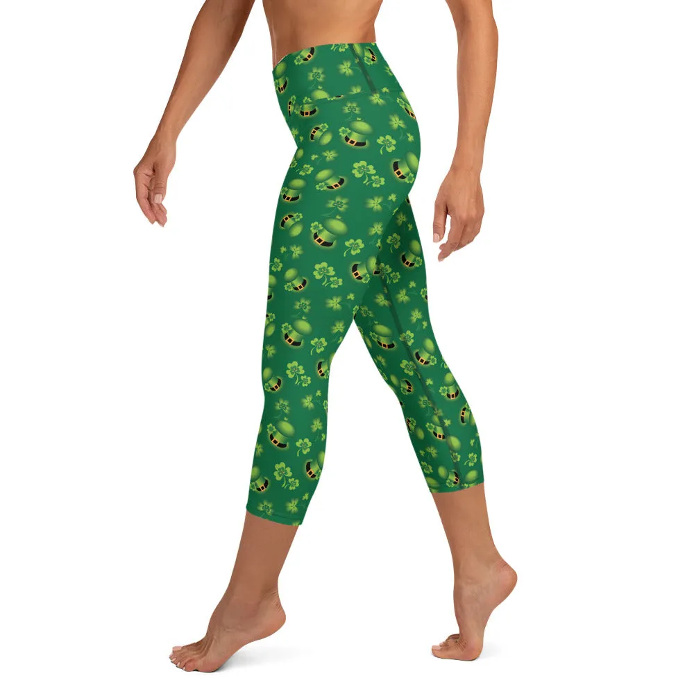 Leprechaun Hats High-waist Yoga Capri Leggings