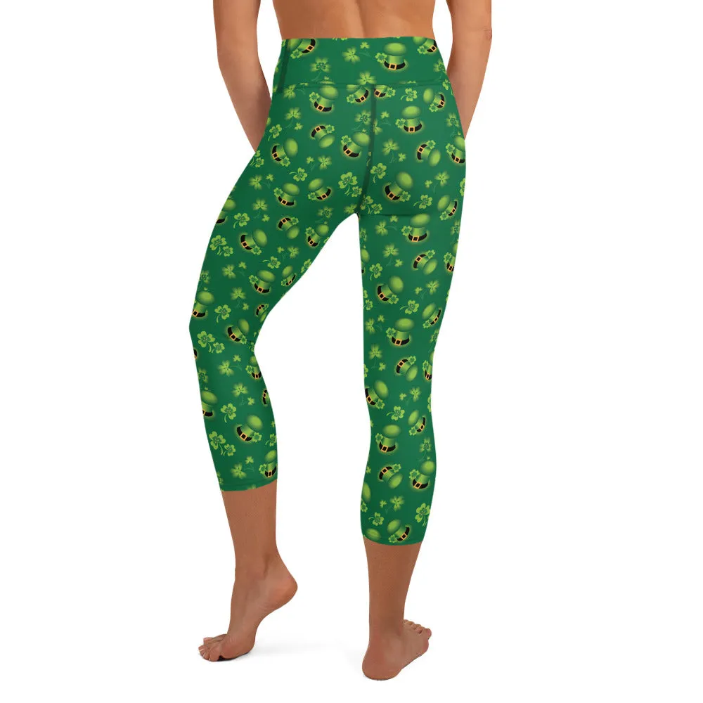 Leprechaun Hats High-waist Yoga Capri Leggings