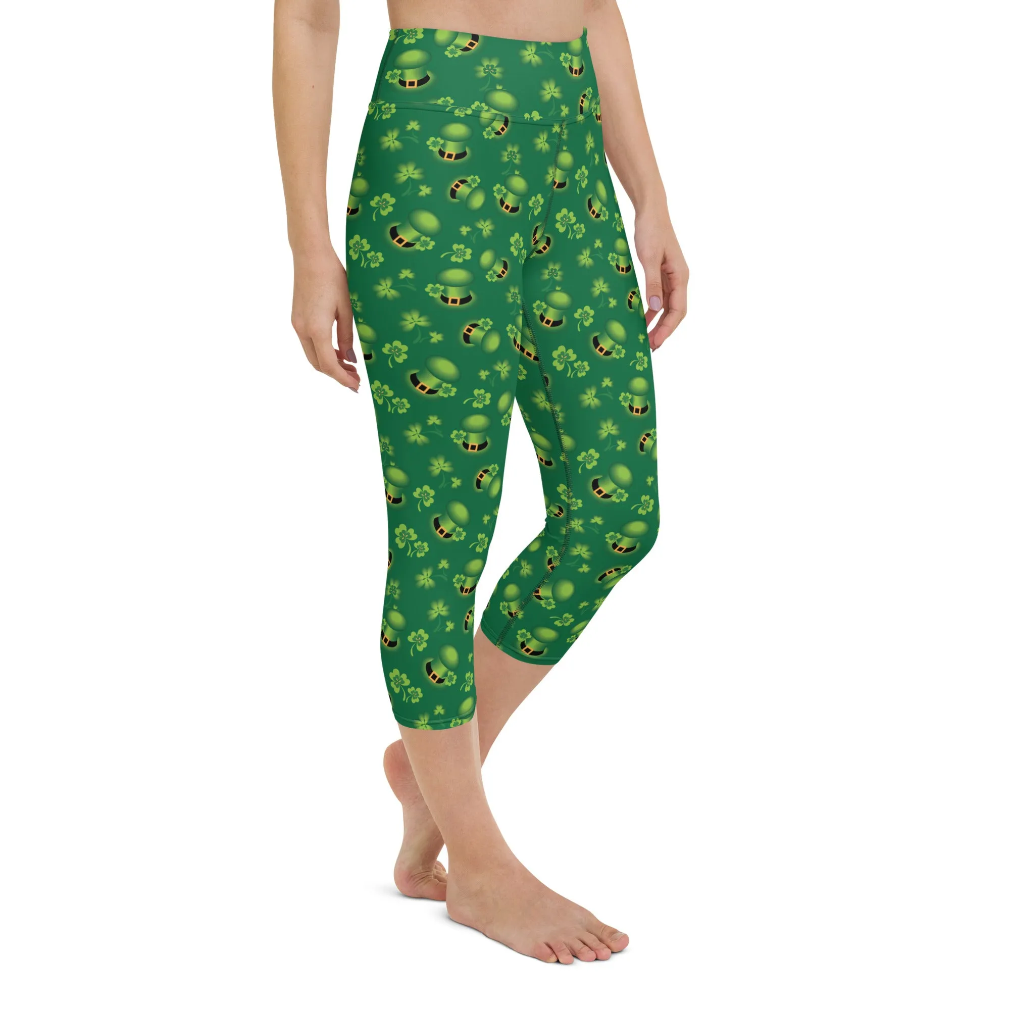 Leprechaun Hats High-waist Yoga Capri Leggings