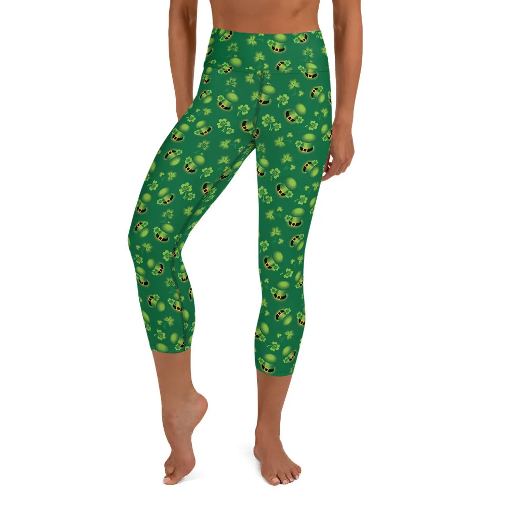 Leprechaun Hats High-waist Yoga Capri Leggings
