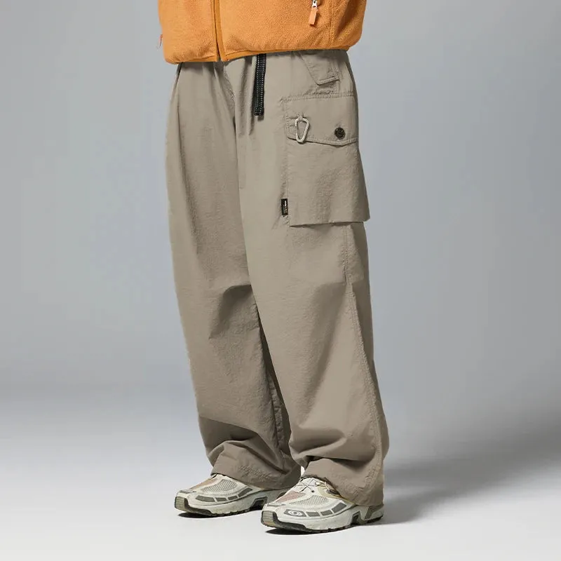 Loose Belted Sports Cargo Pants