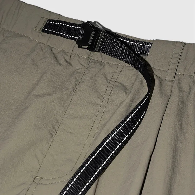 Loose Belted Sports Cargo Pants