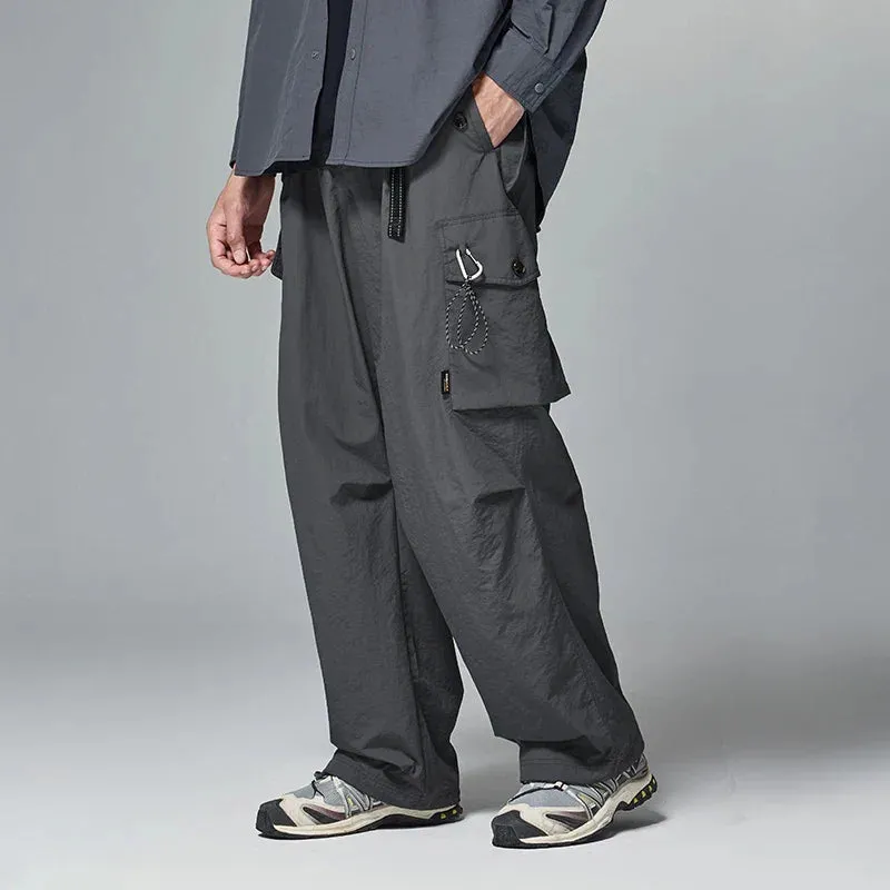 Loose Belted Sports Cargo Pants