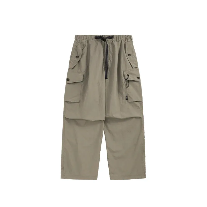 Loose Belted Sports Cargo Pants