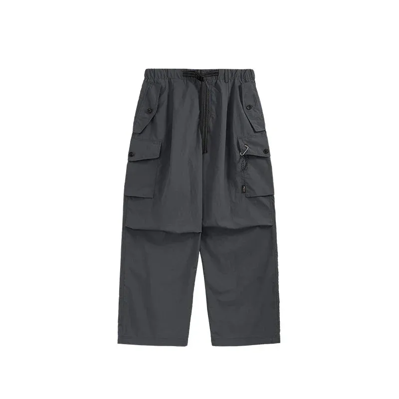 Loose Belted Sports Cargo Pants