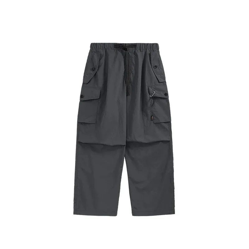 Loose Belted Sports Cargo Pants