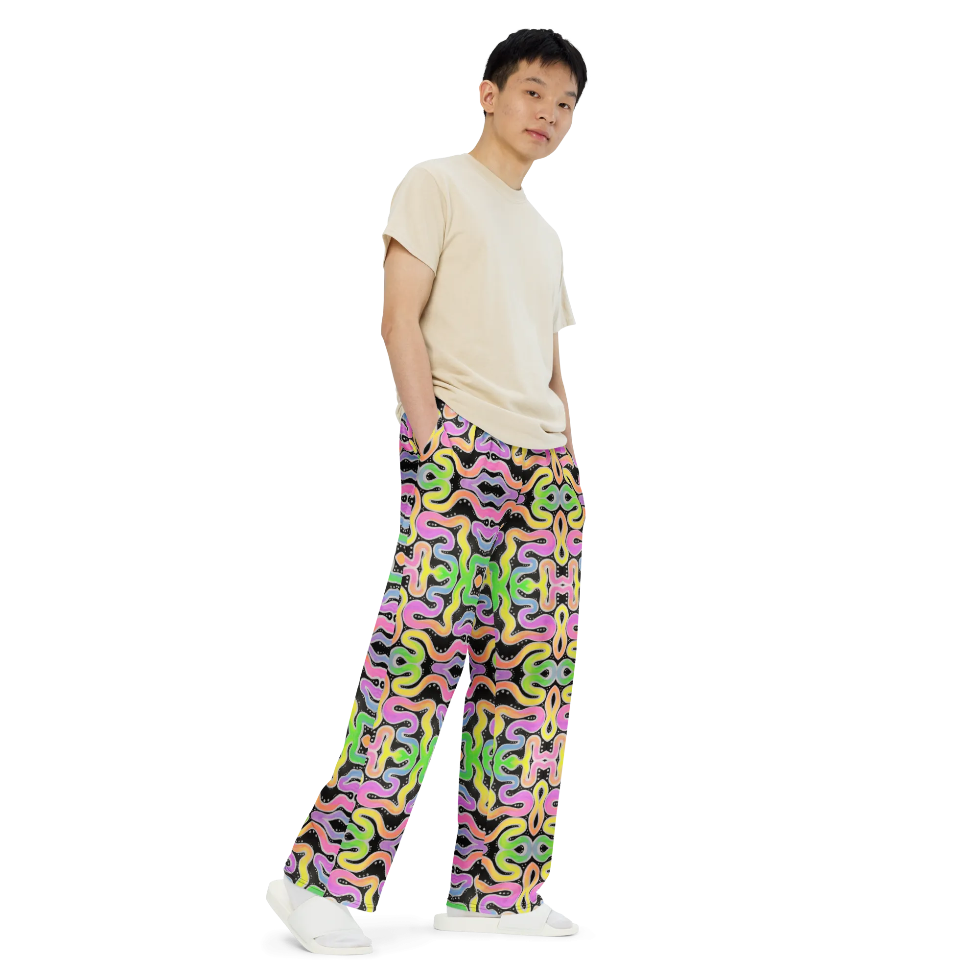 Lounge Sweatpants- "Neon Spaghetti" Design