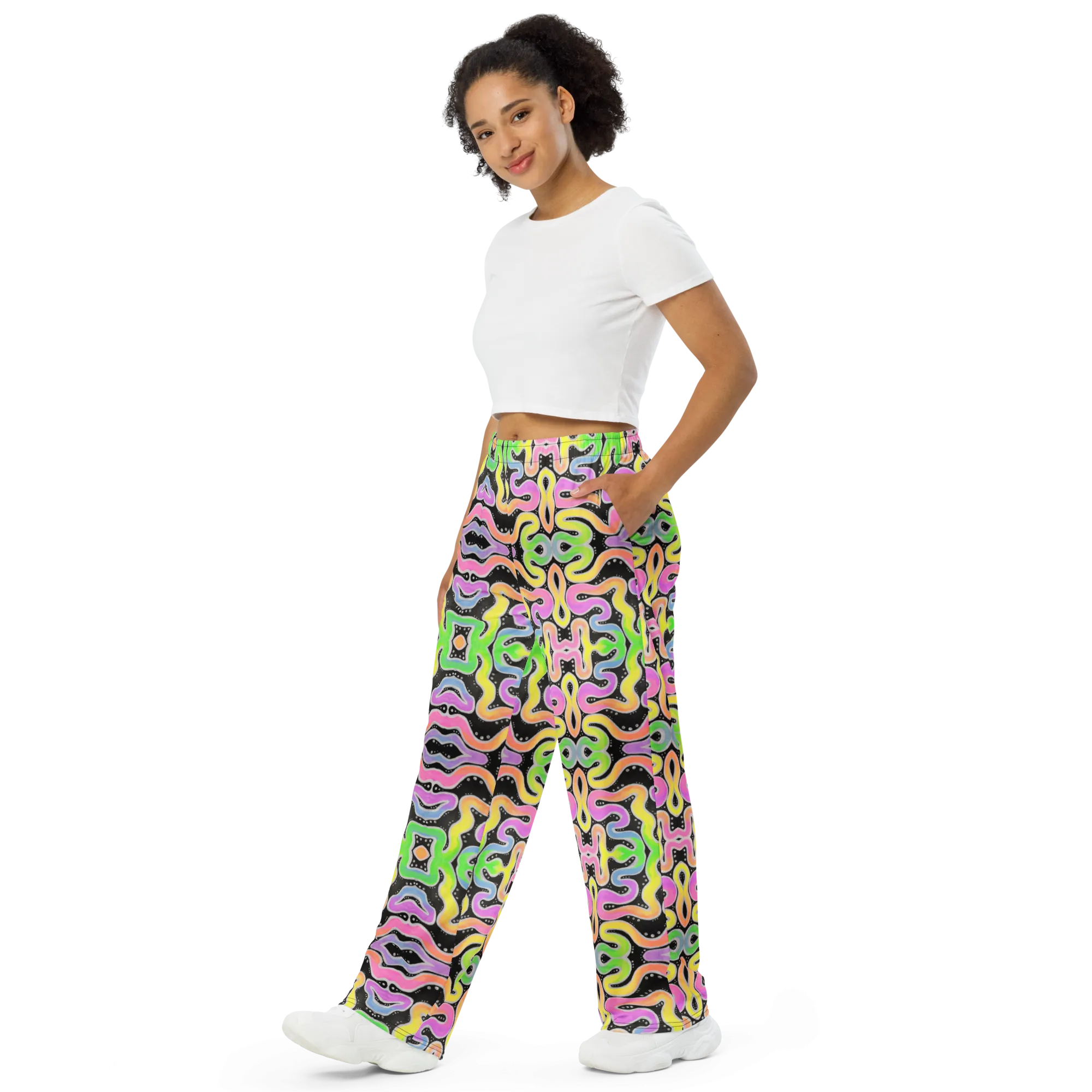Lounge Sweatpants- "Neon Spaghetti" Design