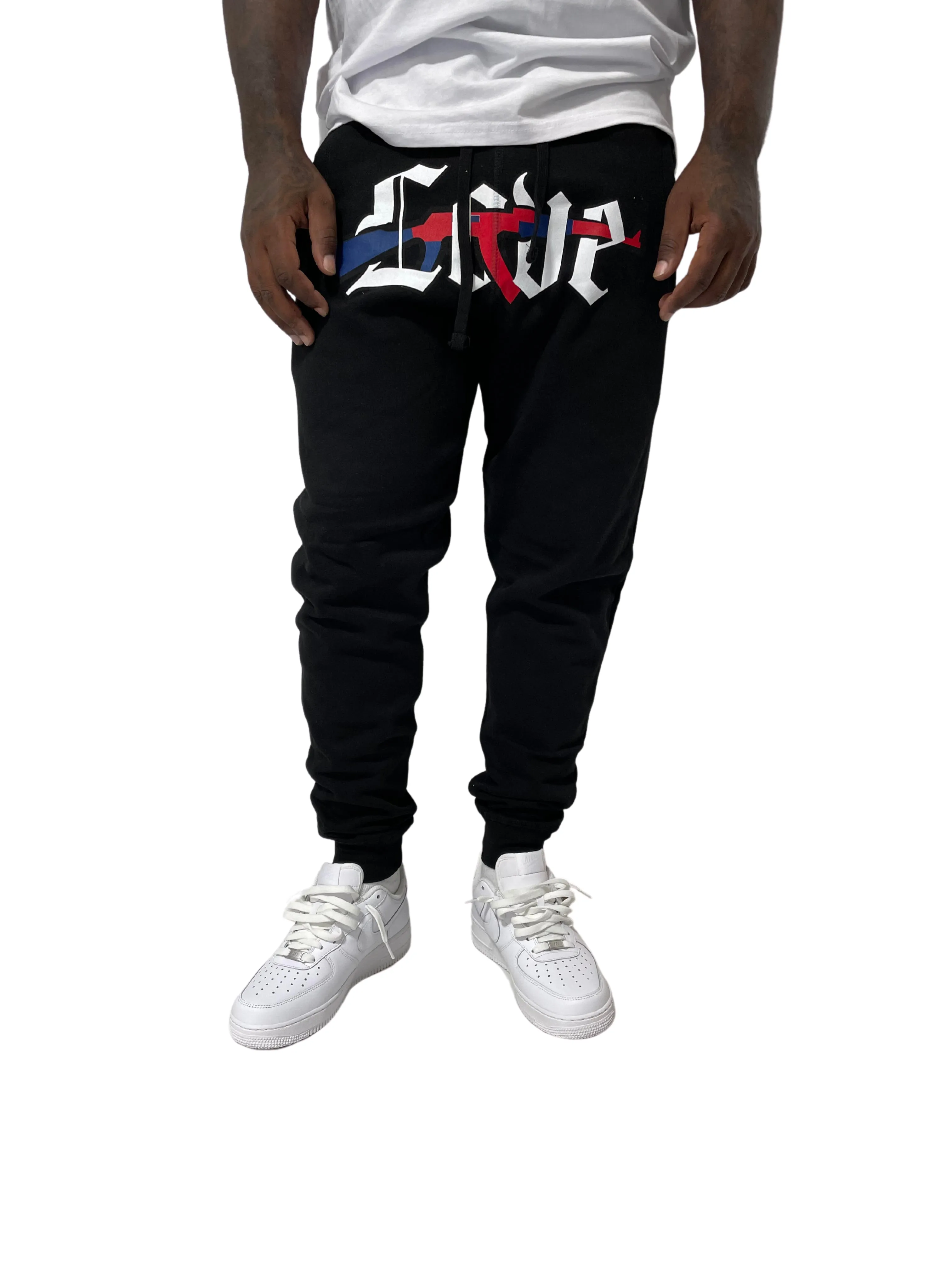 L.O.V.E.  AK47 DEAD FLOWERS SWEATPANTS