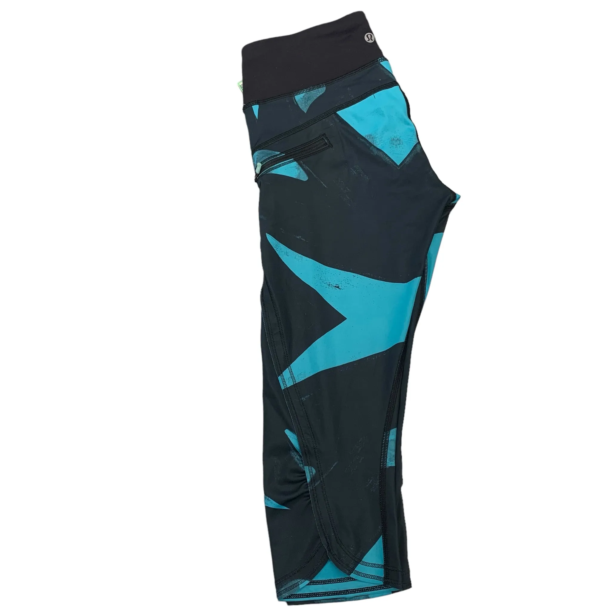 Lululemon Athletica Blue Print Capri Pants Women's Size  4-6