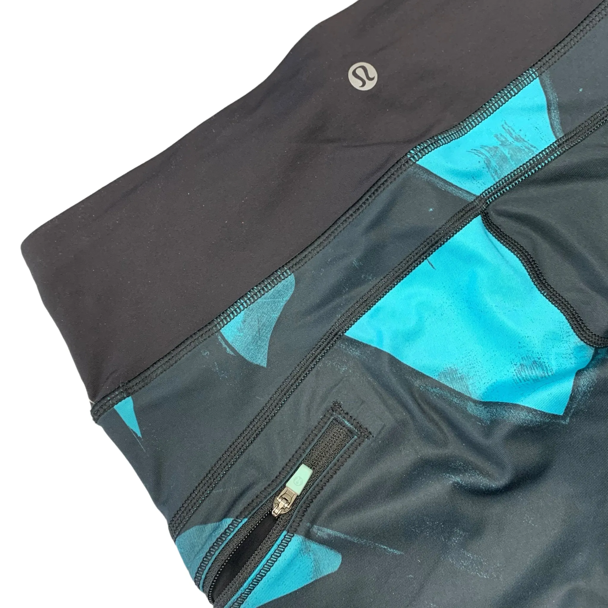 Lululemon Athletica Blue Print Capri Pants Women's Size  4-6