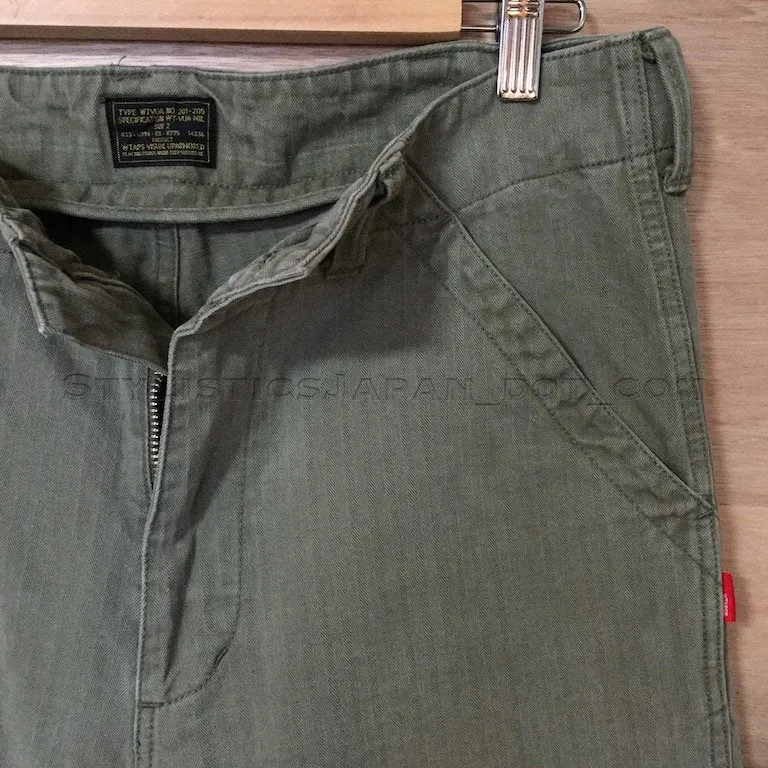 [M] WTaps Herringbone BUDS Pants Olive