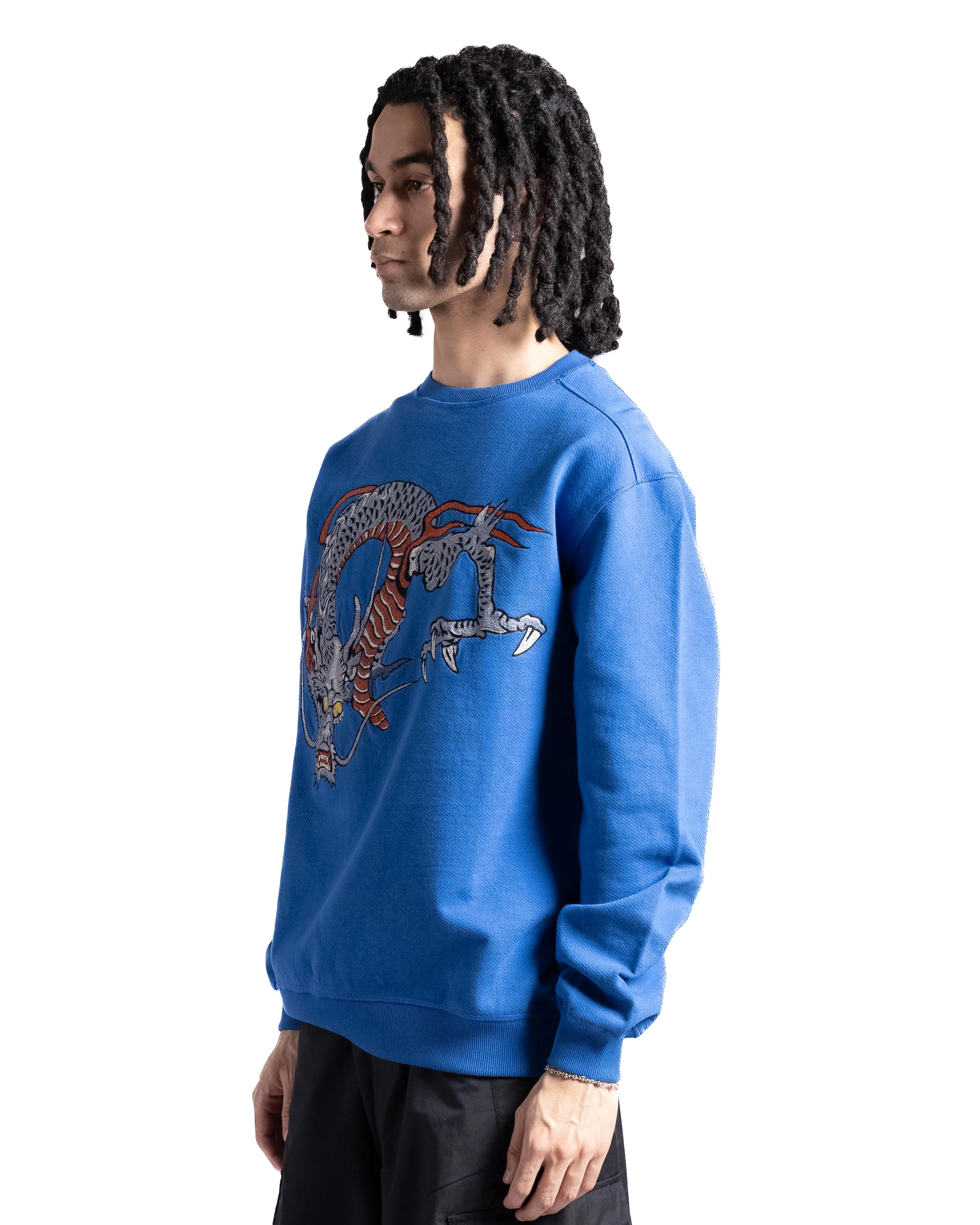 Maharishi Duelling Dragons Crewneck Blue