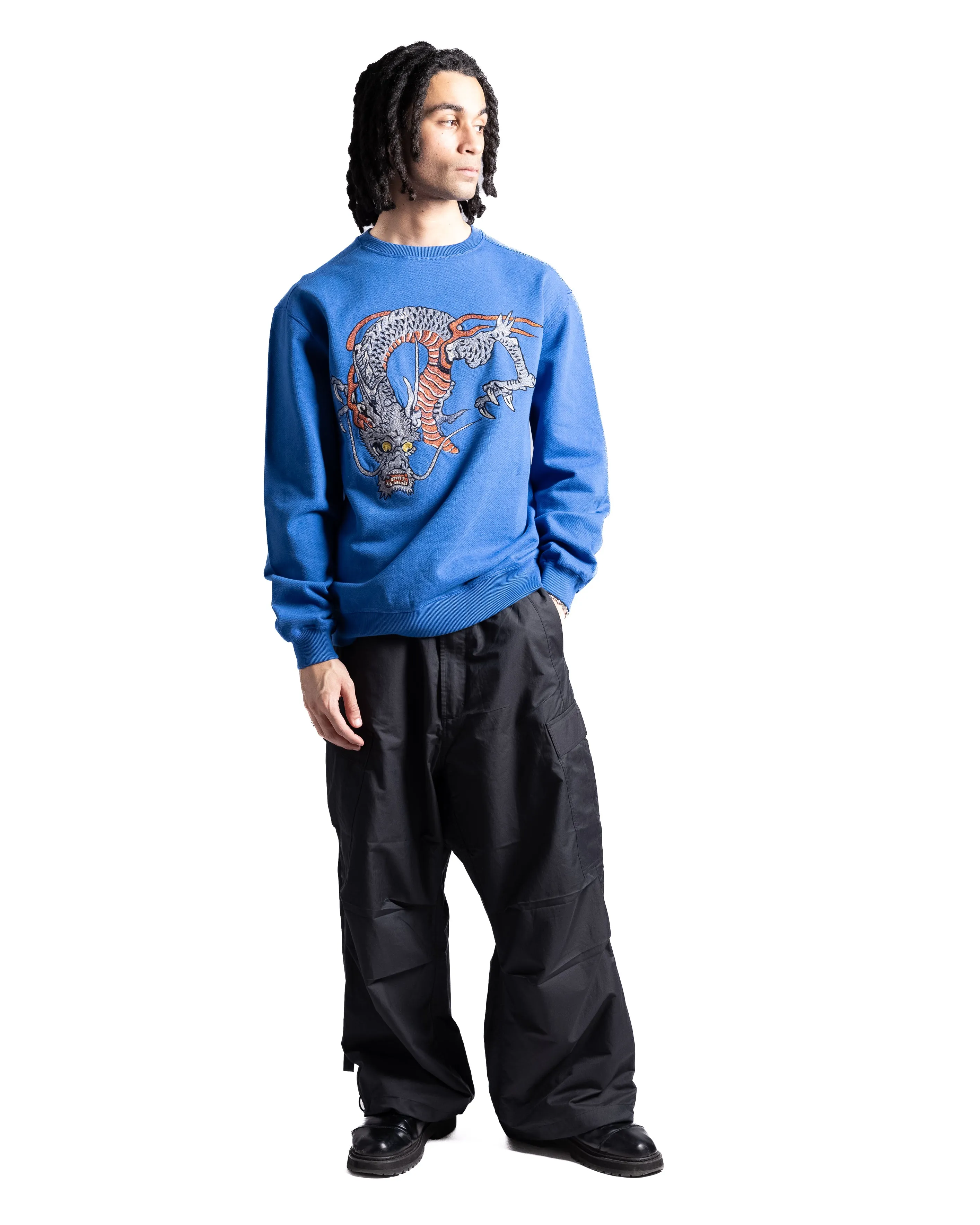 Maharishi Duelling Dragons Crewneck Blue