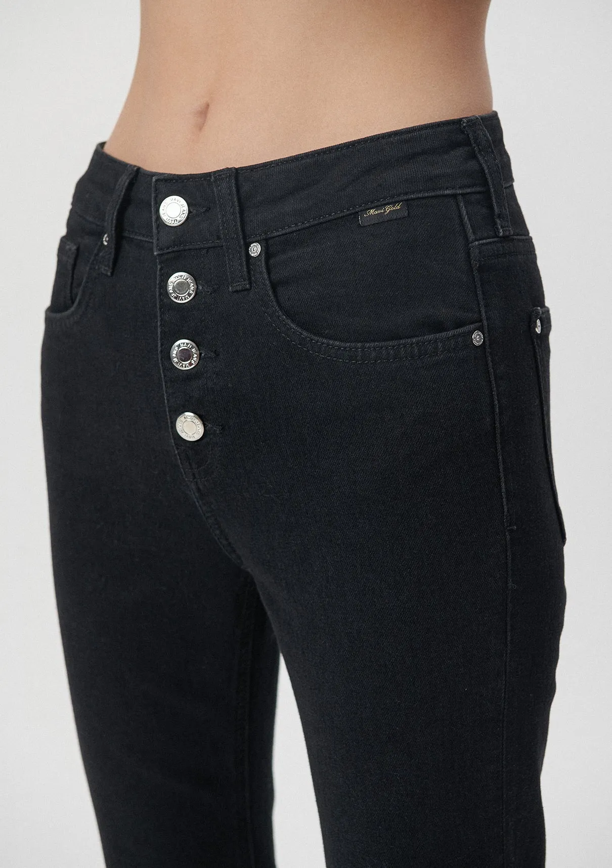 Maria Button Up Smoke Gold Icon Jean Pants
