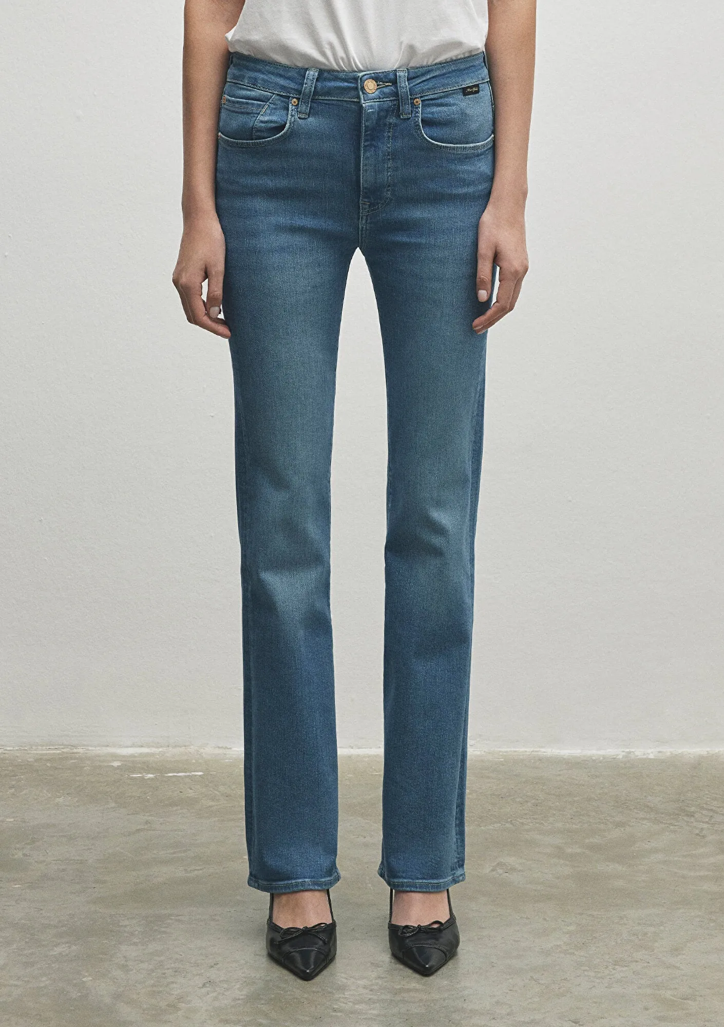 Maria Light Blue Gold Premium Jean Pants