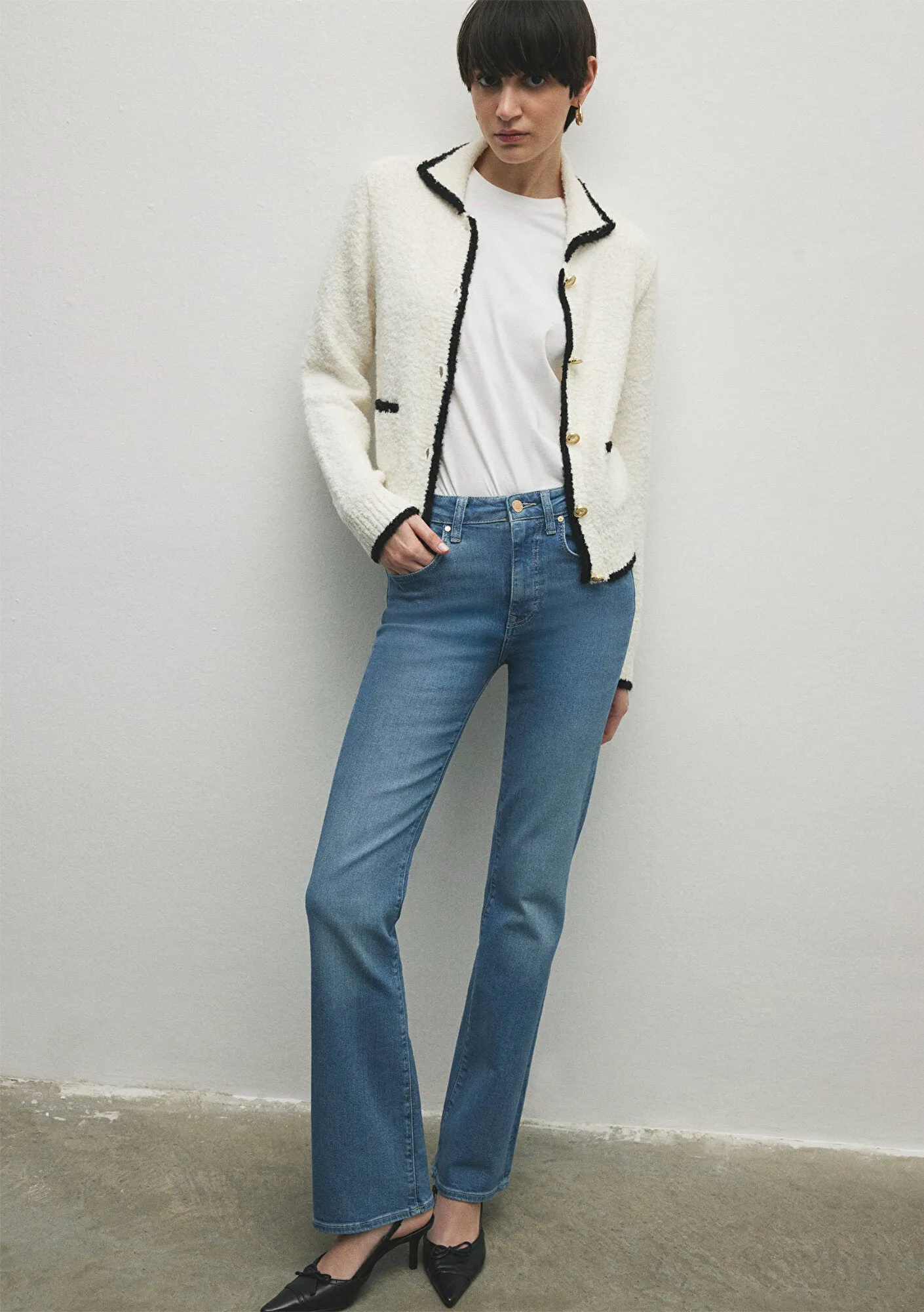 Maria Light Blue Gold Premium Jean Pants