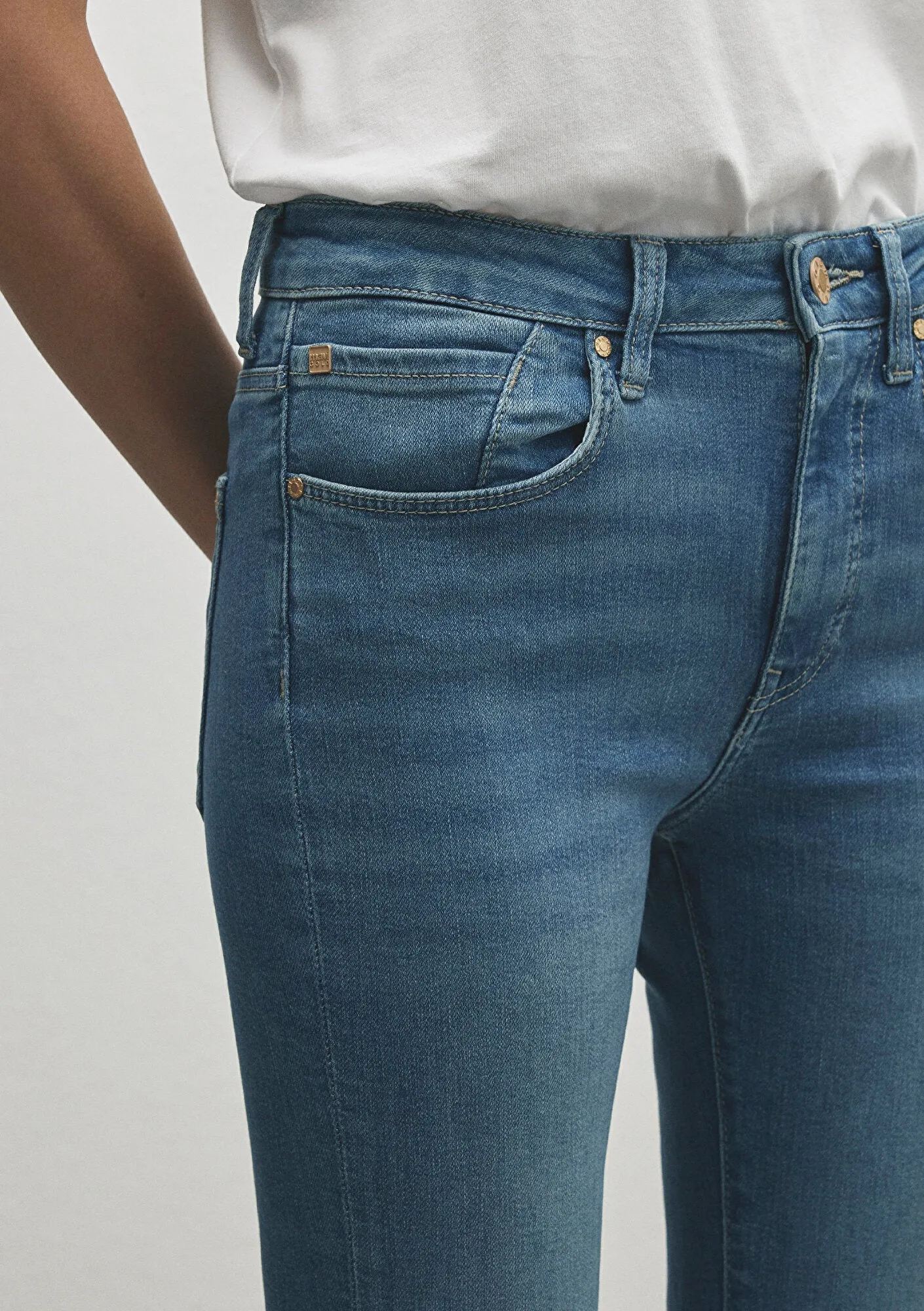 Maria Light Blue Gold Premium Jean Pants